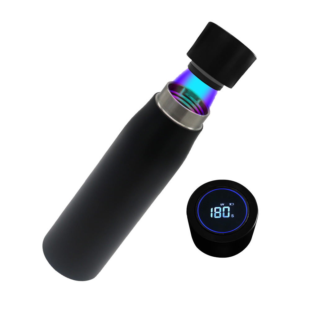 Smart HydroUp – Selbstreinigende Trinkflasche: Innovative Selbstreinigungsfunktion, Temperaturanzeige, Trinkerinnerung 750ml - Mareverty