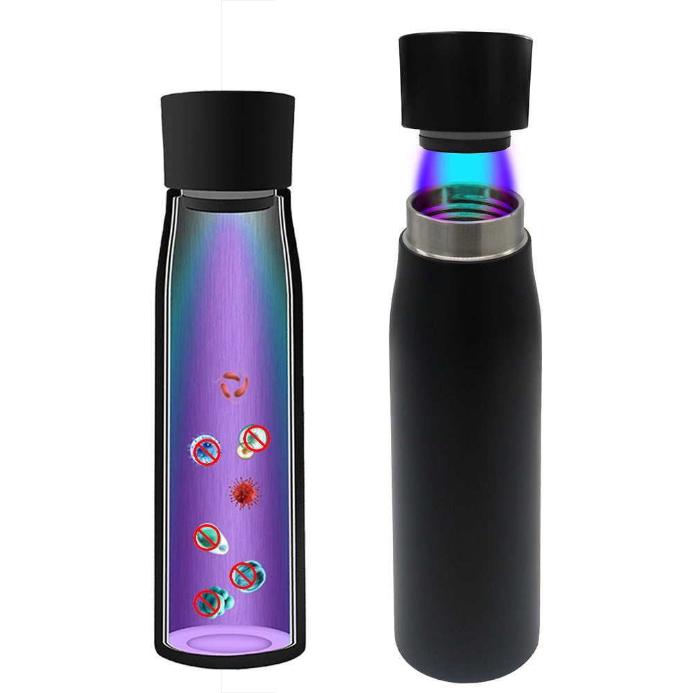 Smart HydroUp – Selbstreinigende Trinkflasche: Innovative Selbstreinigungsfunktion, Temperaturanzeige, Trinkerinnerung 750ml - Mareverty